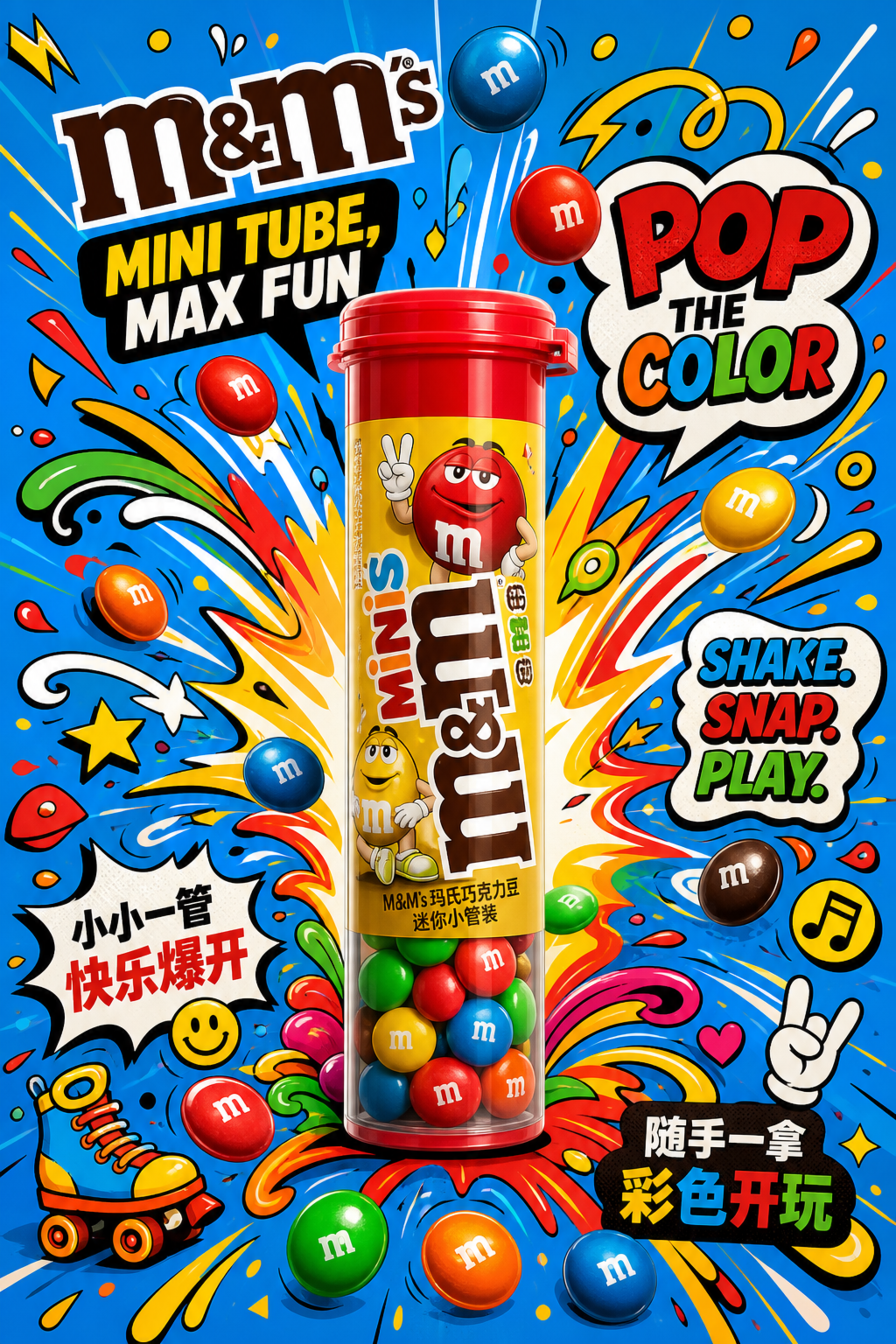 Create an ultra-vibrant commercial poste