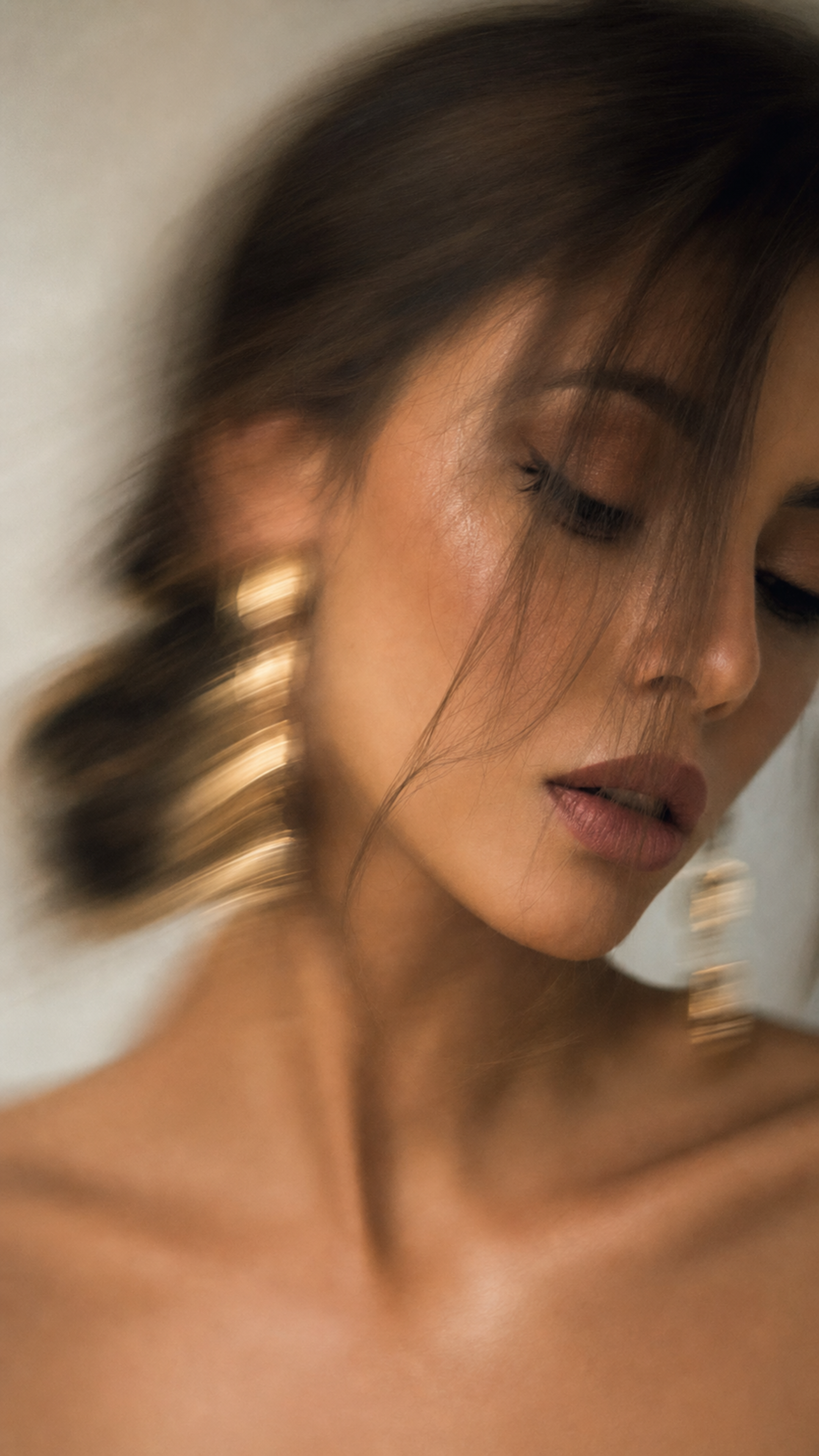 Intentional artistic motion-blur portrai