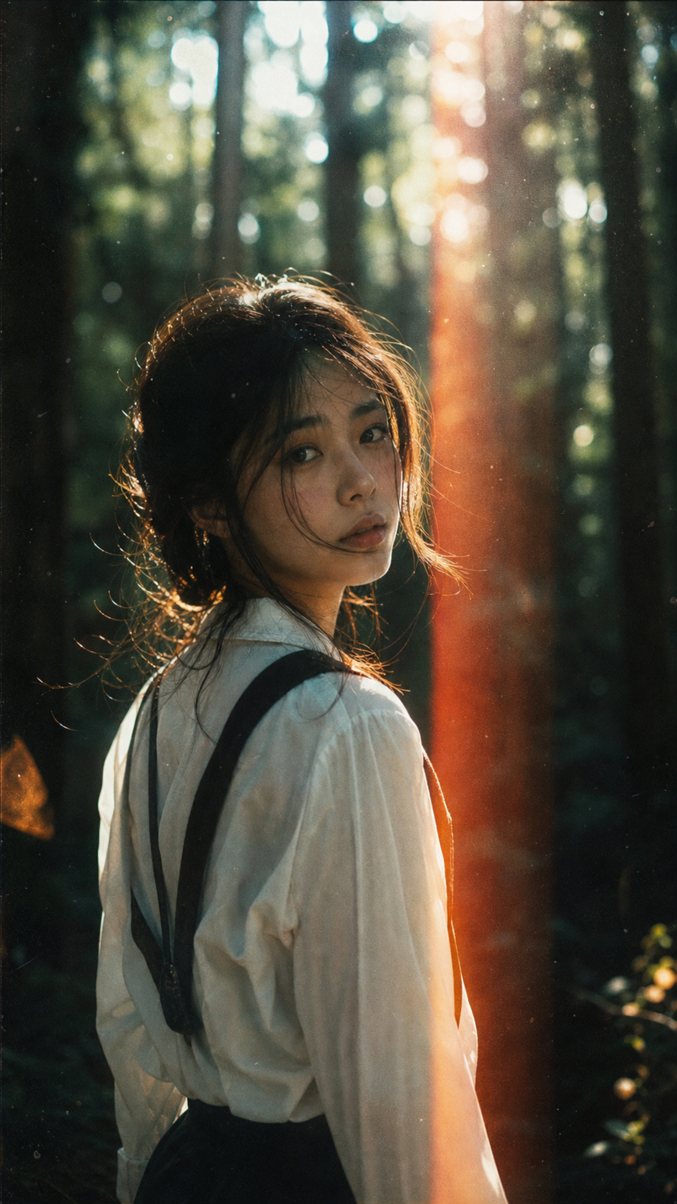 A cinematic portrait of an Asian woman s