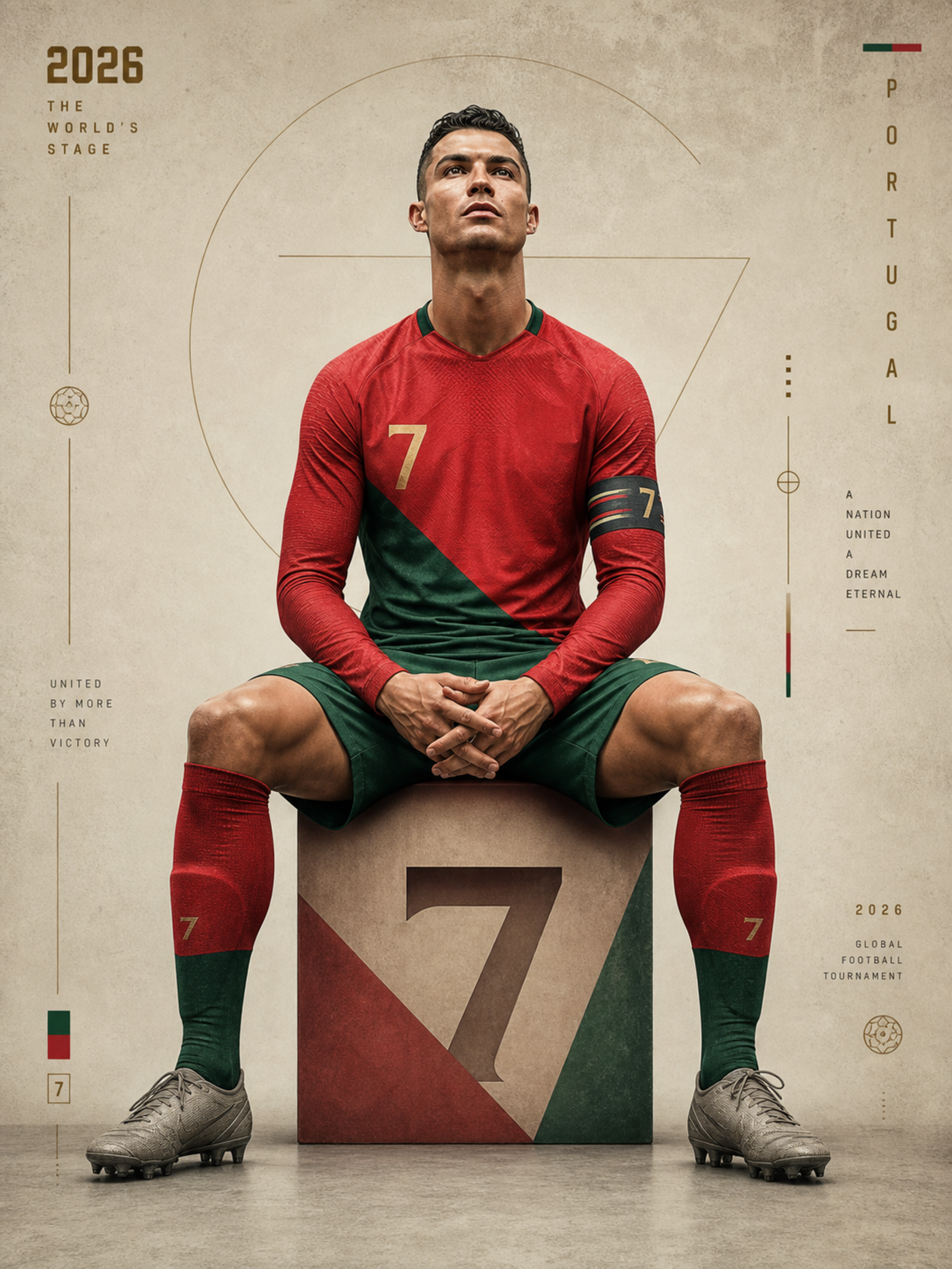 Ultra-detailed football portrait poster 