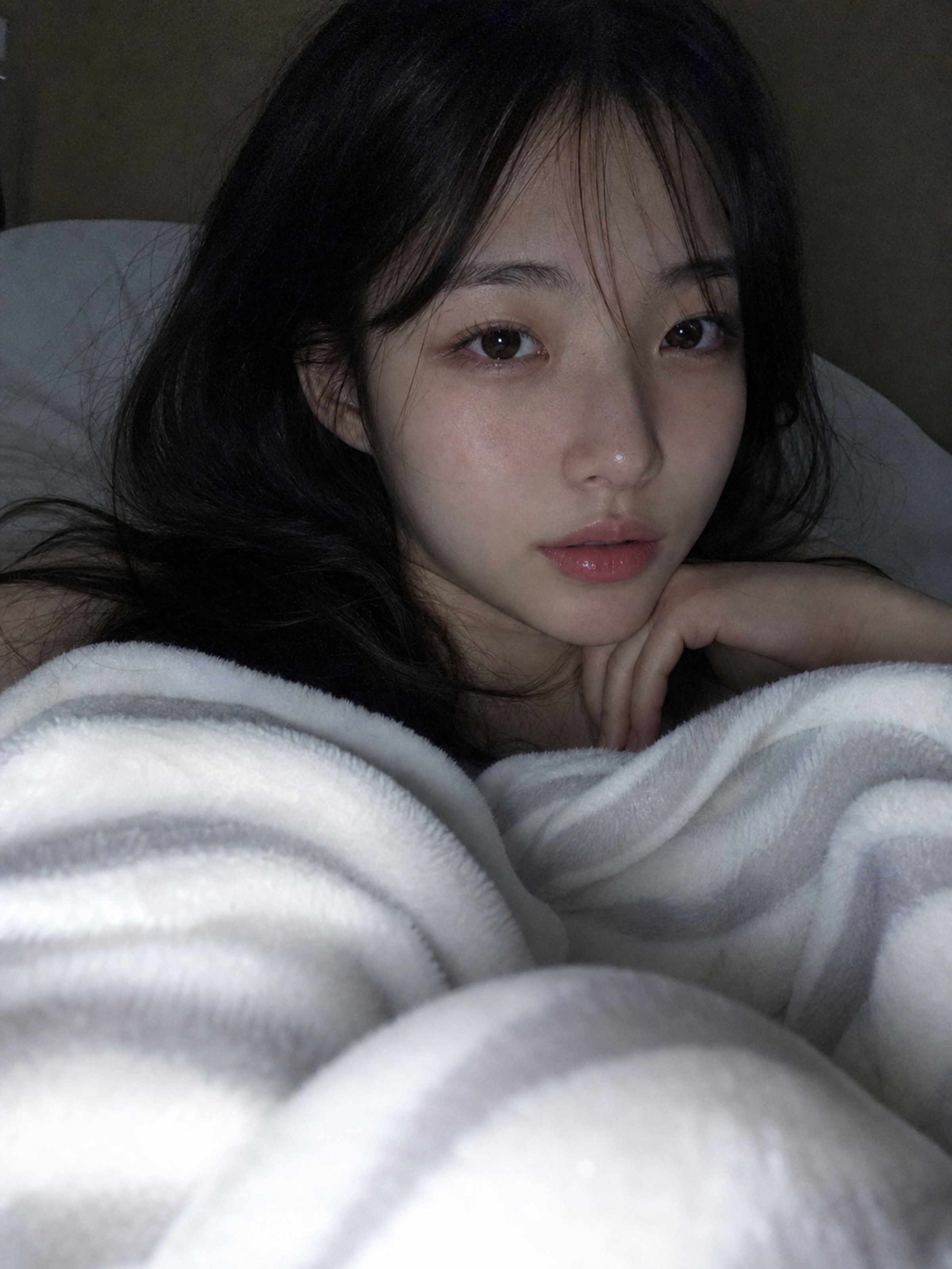 A photorealistic natural close-up bedroo