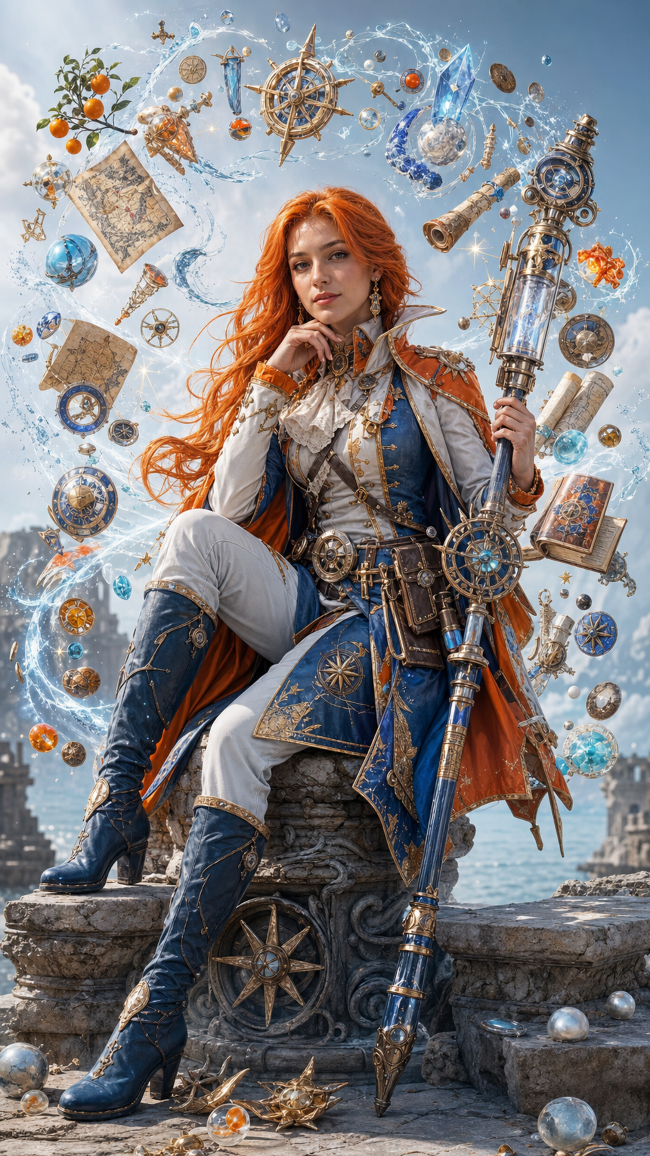 娜美 Nami（海贼王），成年角色真人 COS，真实摄影质感，高级商业摄影风格。