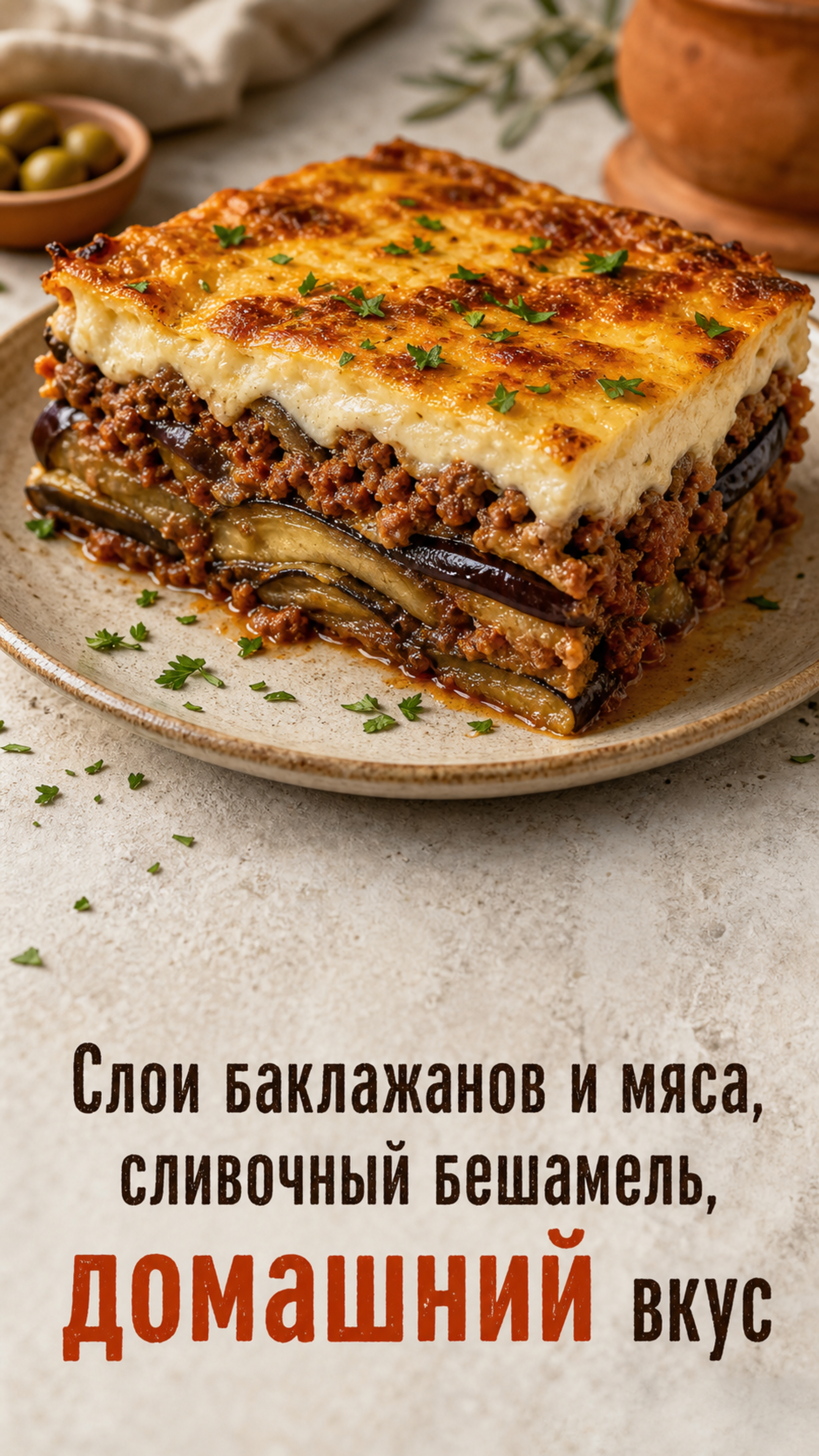 Мусака — Греция Текст на изображении: «С