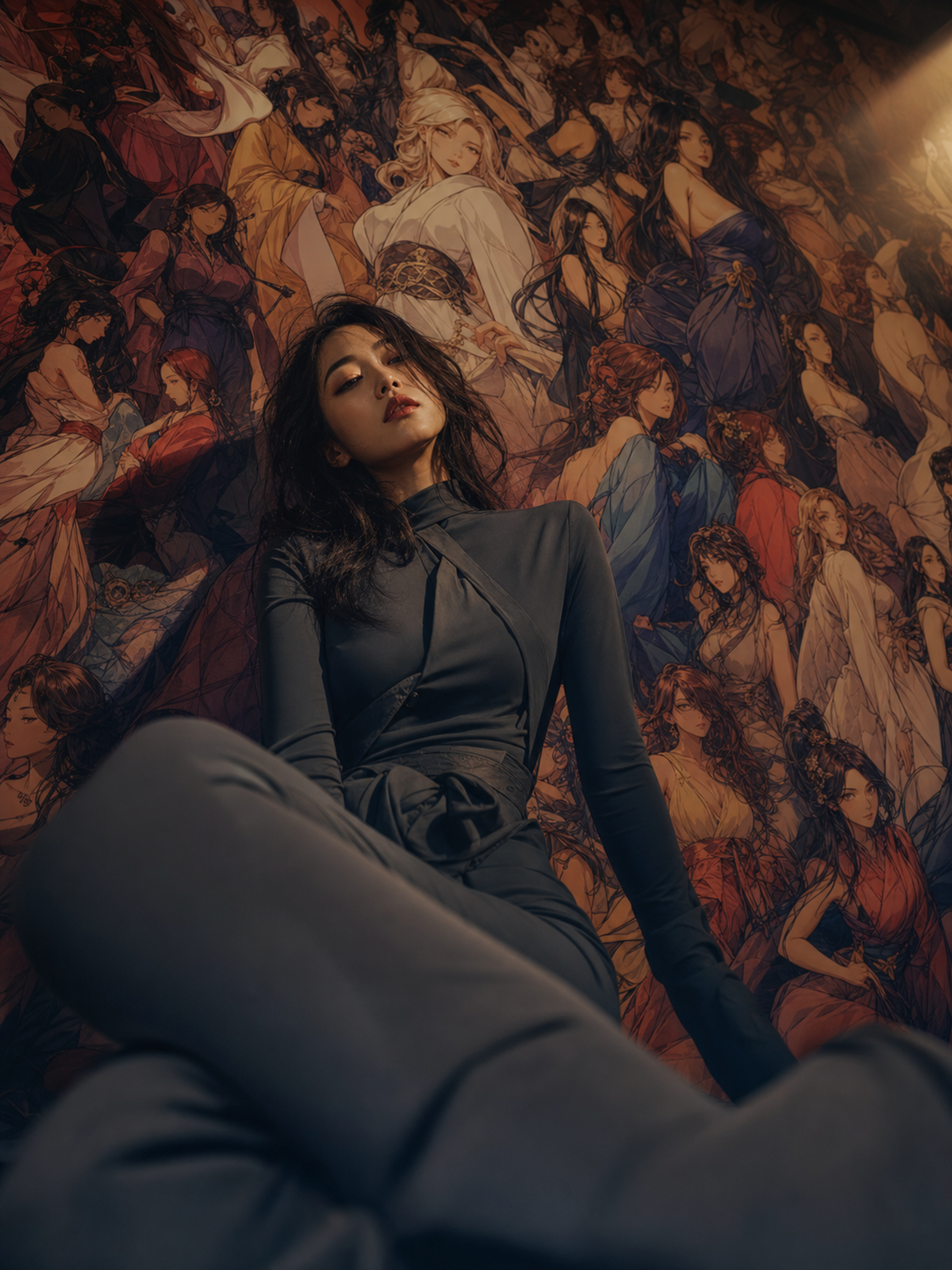 A cinematic low-angle editorial portrait