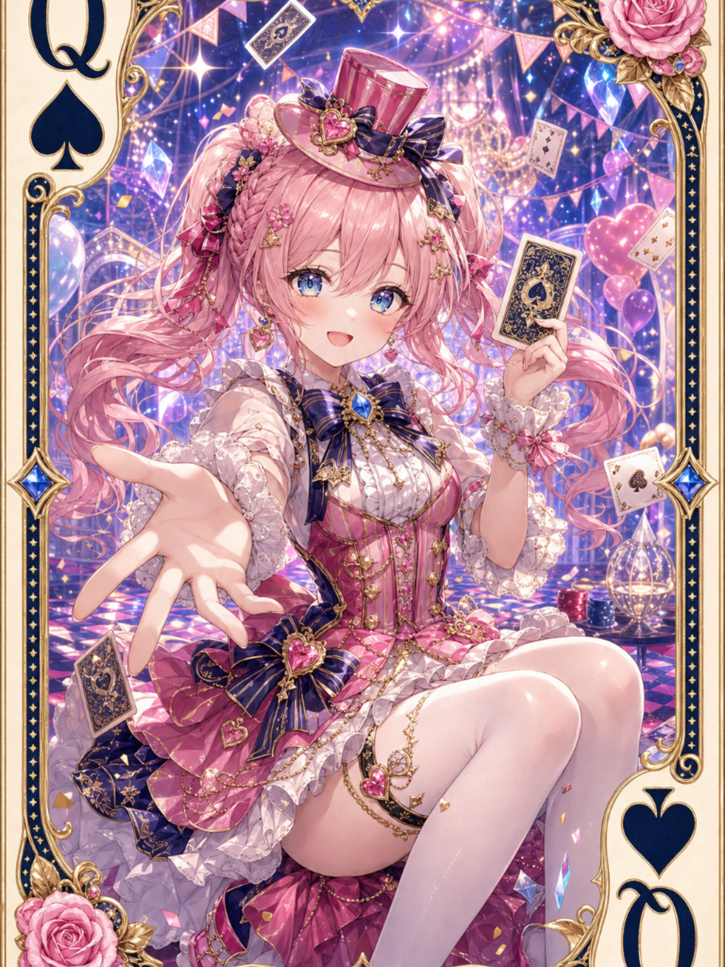 Create a luxurious vertical anime playin
