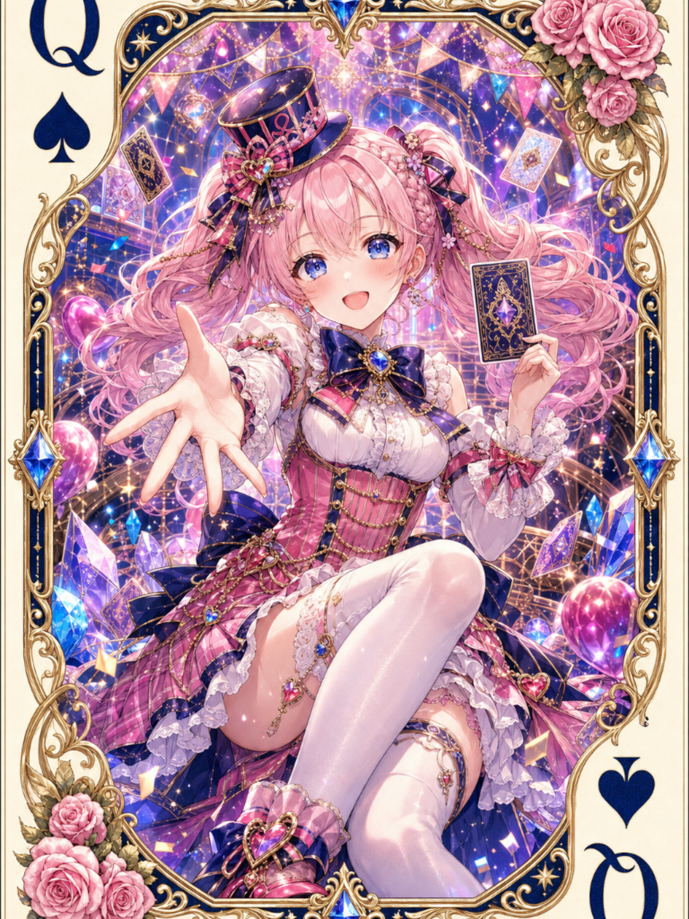 Create a luxurious vertical anime playin
