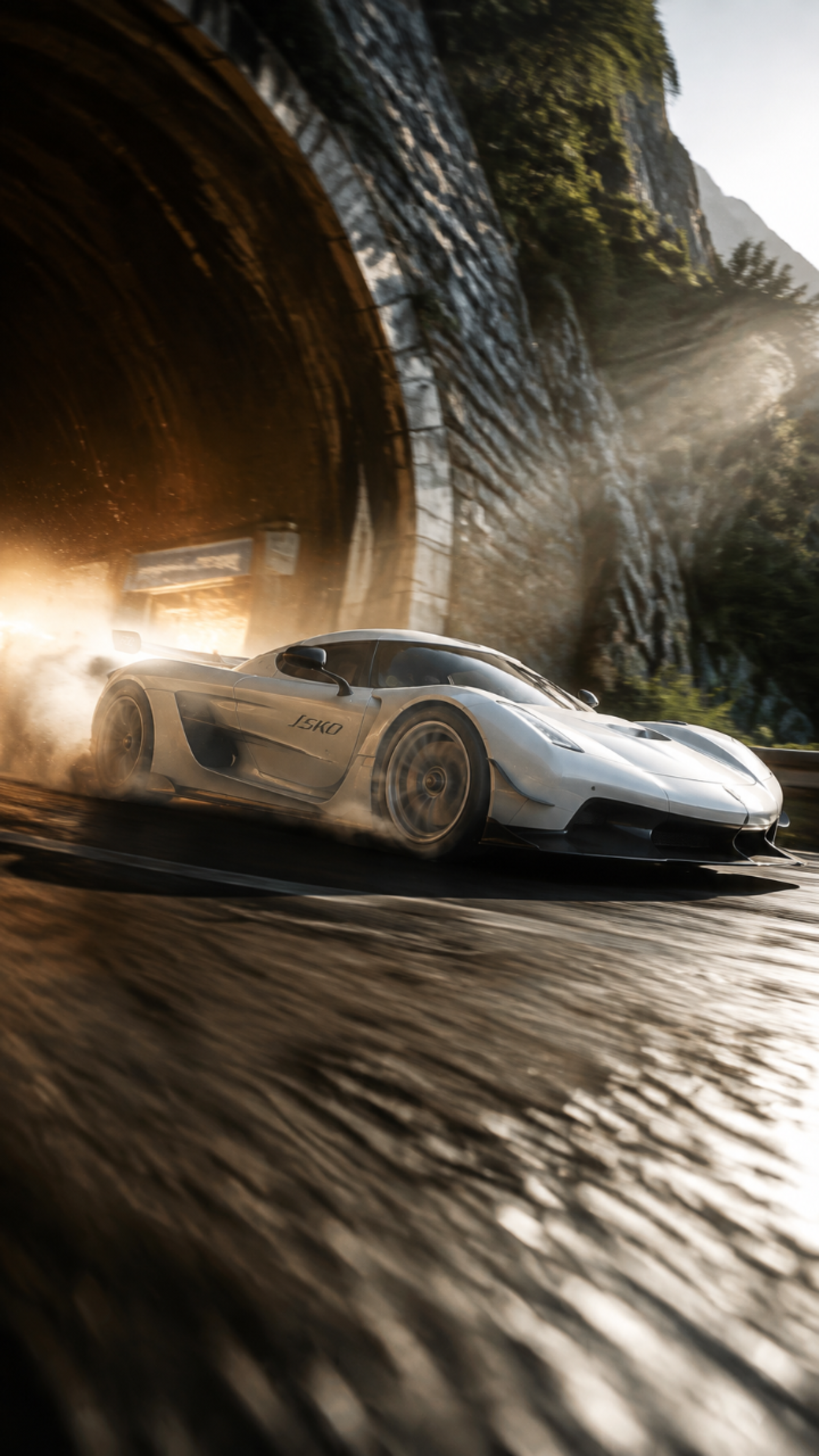 Cinematic slow motion shot: Koenigsegg J