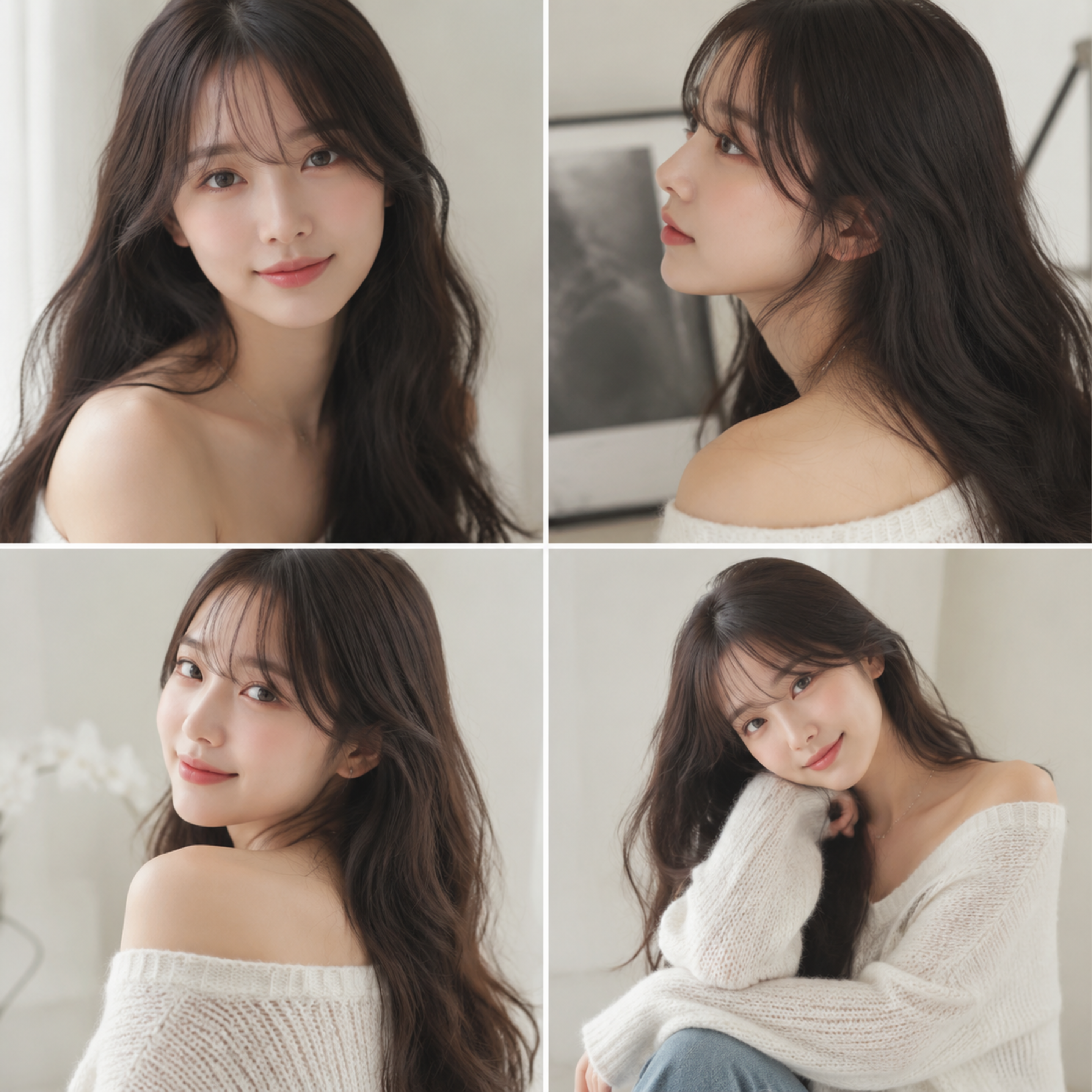 Photorealistic Korean beauty portrait of