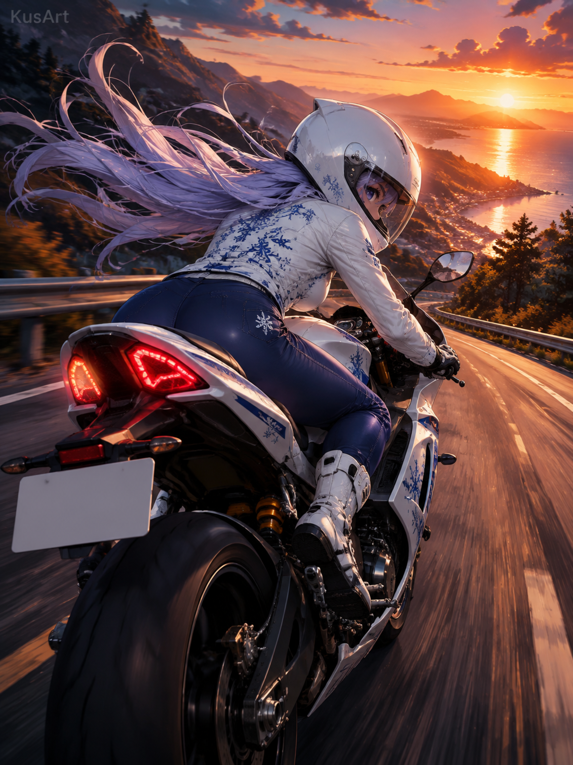 Create a dynamic vertical anime-style ci
