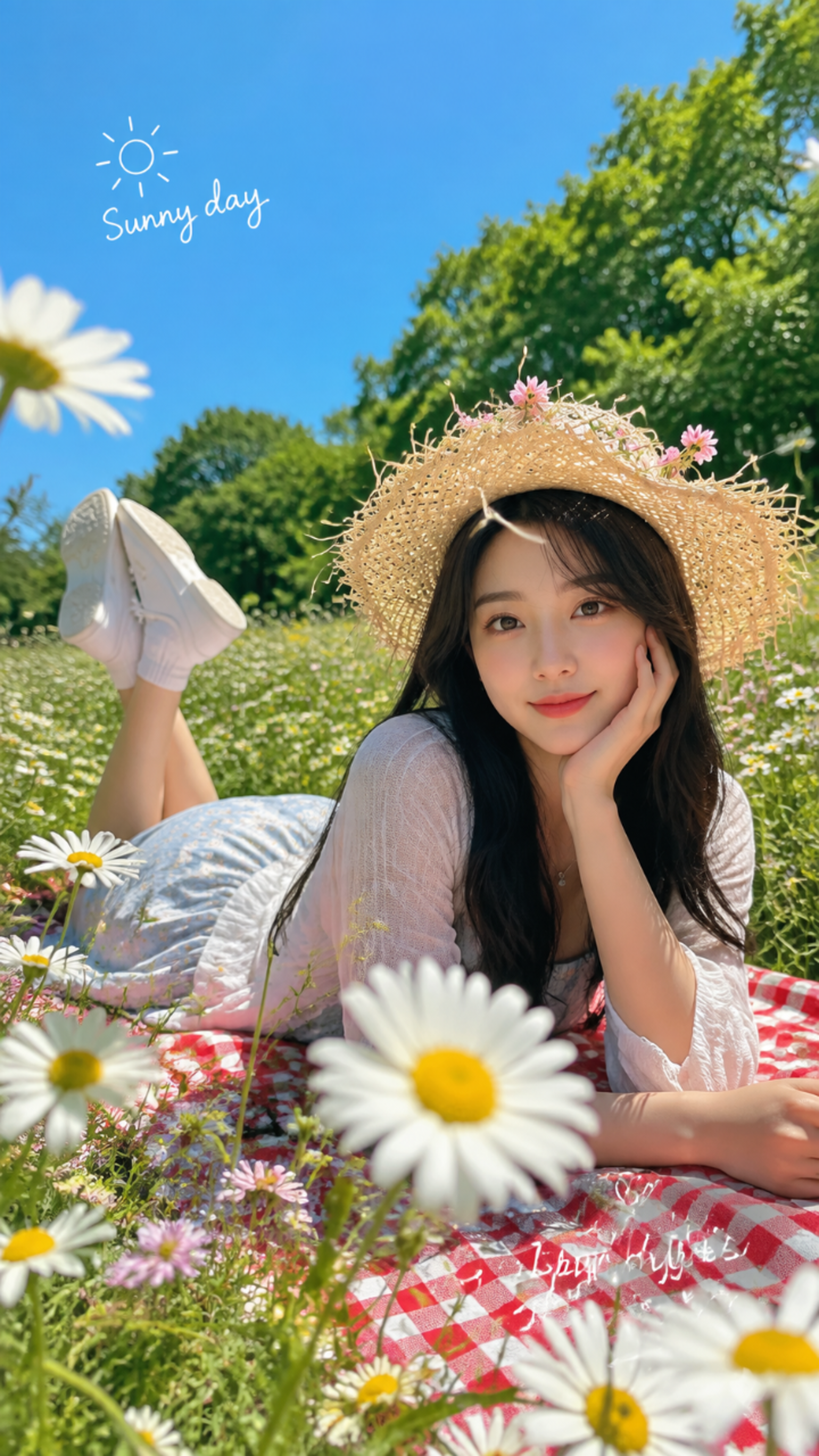 Create a vertical 9:16 Korean summer por