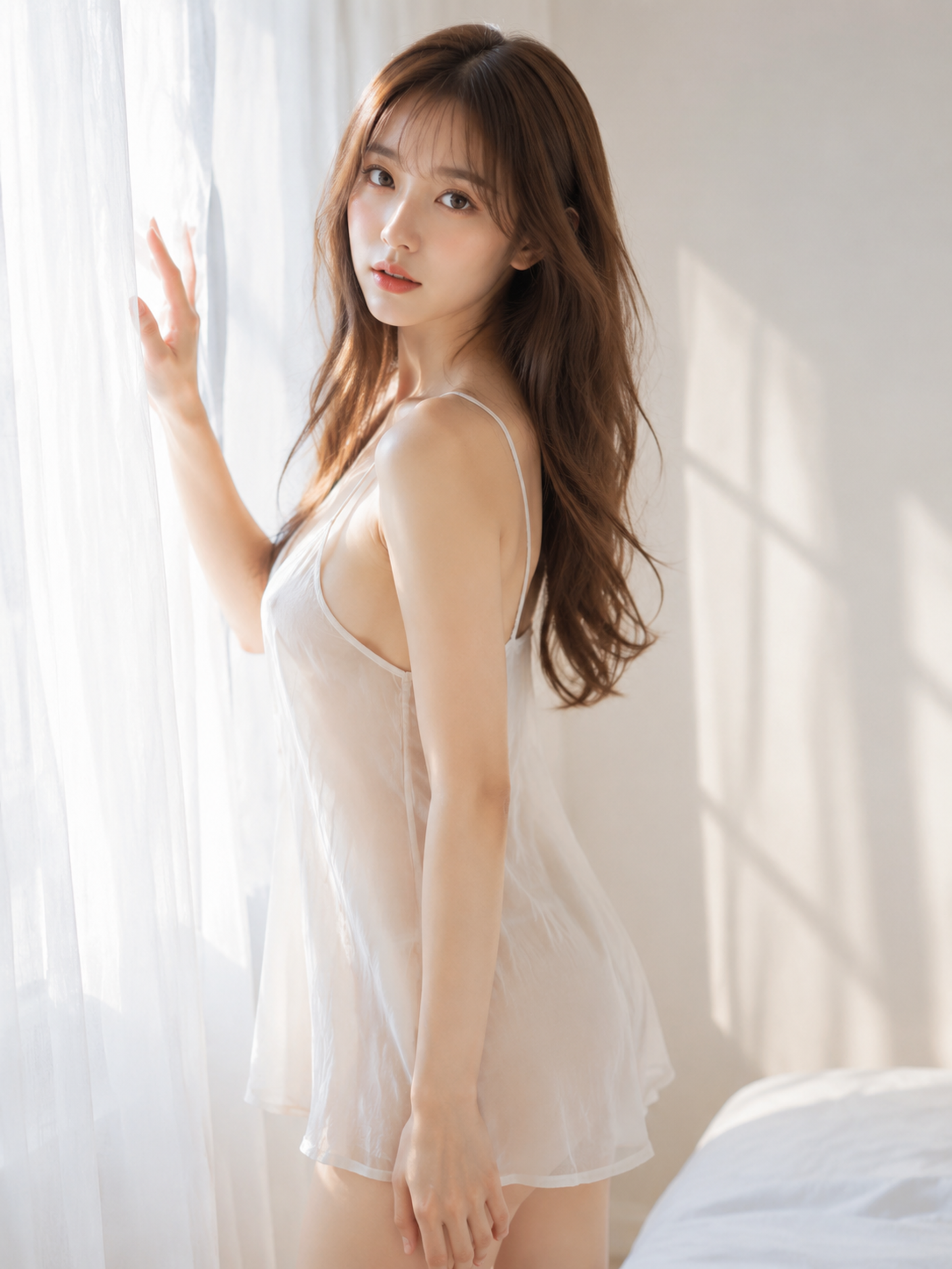 白い窓辺の朝