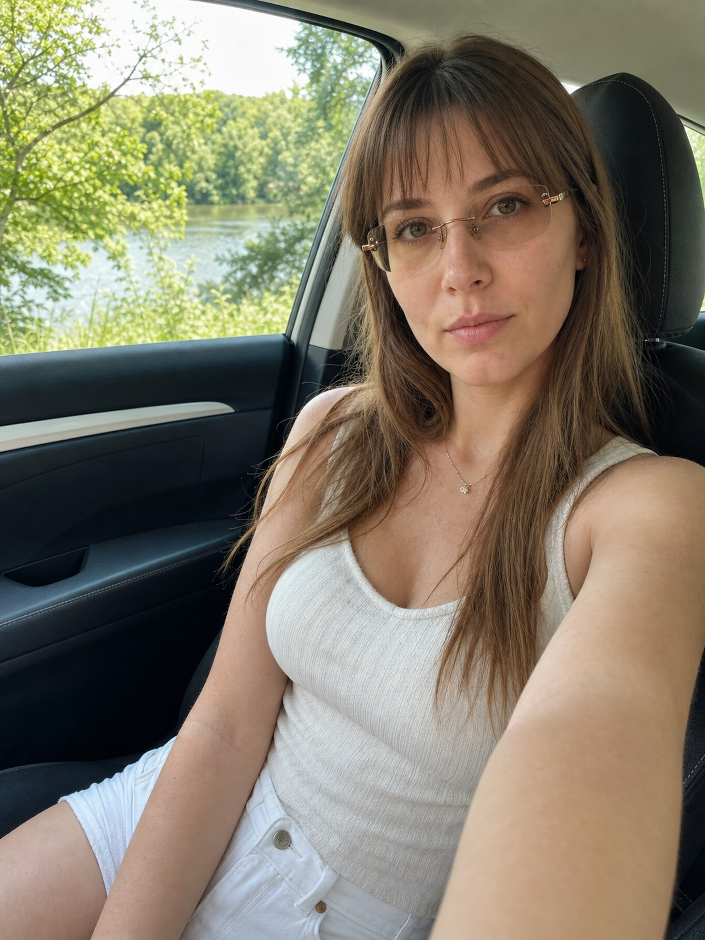Create a realistic smartphone selfie por